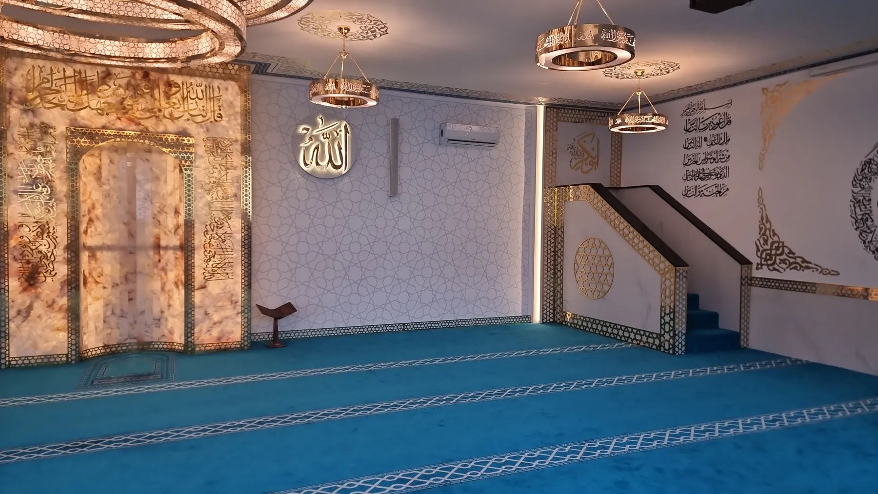 Moschee – Marmor-Mihrab & Wandverkleidung aus Marmor, Region Stuttgart – Detailansicht 3 | Grama Natursteine